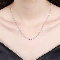 Platinum Plated Necklace Chain 18 Inches 1MM Lobster Clasp B320