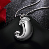 Sterling Silver Plated Necklace  Women's Pendant Teeth Lobster Clasp B367