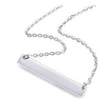 Stainless Steel Pendant Necklaces Bar Necklaces Stainless Steel Color 17.7" P656