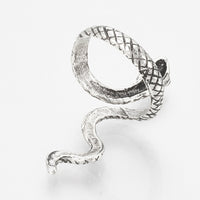 Alloy Cuff Finger Ring Snake Antique Silver Size 9 Adjustable 19mm P402