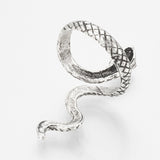 Alloy Cuff Finger Ring Snake Antique Silver Size 9 Adjustable 19mm P402