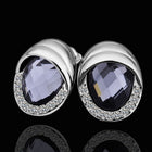White Gold Zirconia Stud Earrings L71