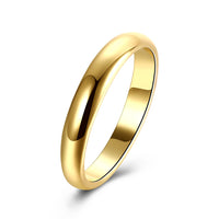 Gold Plated Band Wedding Plain Ring For Women B163