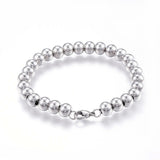 Stainless Steel Ball Chain Bracelet Lobster Silver 7-5/8inches(195mm)x8mm Z44