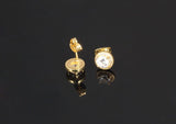 Gold Plated Earring  Round AAA Cubic Zirconia Women's G222