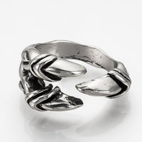 Adjustable Alloy Cuff Finger Ring Wide B Ring Antique Silver 18.5mm P407