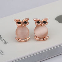 Rose Gold Cateye Drop Stud Earrings L96