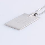 316L Stainless Steel PendantSoccer Silver Necklace 22" B127