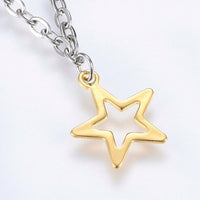 Stainless Steel Charm Bracelet Lobster Star Gold Silver 7.8" 2.5mm Z57