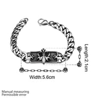 Stainless Steel Bracelet 8.5 Inches 9MM Lobster  L410