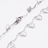 Stainless Steel Happy Smile Charm Necklace Necklace Lobster Silver 17.5" Z471