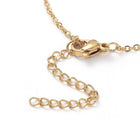 Stainless Steel NecklaceCubic Zirconia Pendants Cross Gold 18" Z466