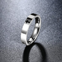 Stainless Steel Band Wedding Ring Black Men's Unisex Cross B449