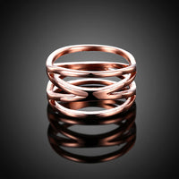 Rose Gold Stainless Steel Fashion Ring Women B461