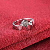 Sterling Silver Plated Fashion Ring AAA Zirconia Women B397