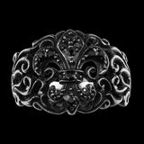 Stainless Steel Gothic Biker Tribal Ring Black Men's Unisex Cross Crown B192