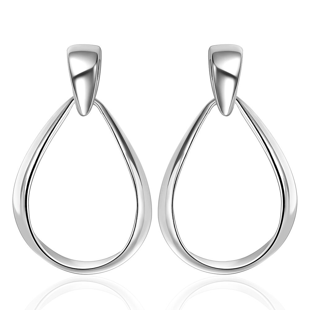 Sterling Silver Dangle Chandelier Stud Pierced Earrings L160