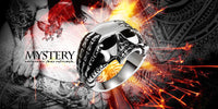 Stainless Steel Antique Gothic Biker Tribal Ring Black Men's Unisex Skull B184