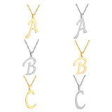 Stainless Steel Women's Unisex 18 Inch Necklace Pendant Letter Lobster Clasp S2