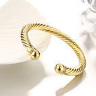 Yellow Gold Plated Bracelet Adjustable Size 8MM No Clasp L170