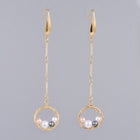 Dangle Earring Pendant Necklace Set Pearl Earring Hooks Gold 17" P761