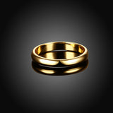 Gold Plated Band Wedding Plain Ring For Women B163