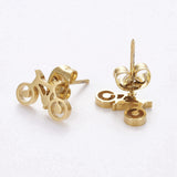 Stainless Steel Set Earring Pendant Necklace Bike Gold 18" P800