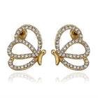 Gold Zirconia Stud Earrings L87