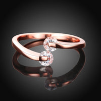 Rose Gold Plated Fashion Ring AAA Zirconia Women B157