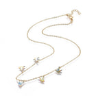 Stainless Steel Set Pendant Necklace Stud Earrings Back Pigeon 16.5" P699