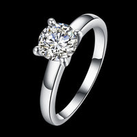 Platinum Plated Fashion Ring AAA Zirconia Women B338