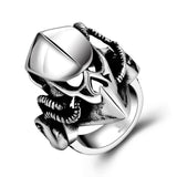 Stainless Steel Gothic Biker Tribal Ring Black Men's Unisex Alien Predator B206