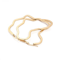 Stainless Steel Hoop Earrings Hypoallergenic Earrings Africa Map  Z422