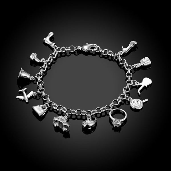 Sterling Silver Plated Bracelet Lobster 7 Inches 3.3MM L149