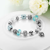 Sterling Silver European Beads  Magnetic 8 Inches 2.7MM Bracelet L131