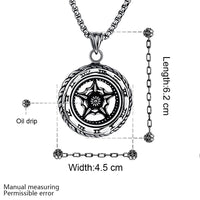 Stainless Steel Necklace Pendant Star Of David Biker 23" 3.5MM Lobster B251