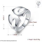 Sterling Silver Plated Fashion Ring Women B382