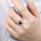 Platinum Plated Fashion Ring Multicolor AAA Zirconia Women B324