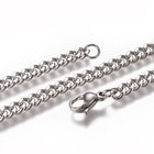 Cuban Necklace Stainless Steel Necklace Lobster Silver 24" 4mm Z552