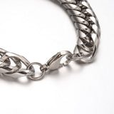 304 Stainless Steel Curb Chain Bracelet Lobster Clasp 8.6" 13x4mm P310