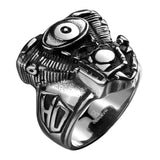 Stainless Steel Punk Antique Gothic Biker Tribal Ring Black Men's Unisex B199