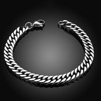 Stainless Steel Bracelet 8 Inches 7MM Lobster L418