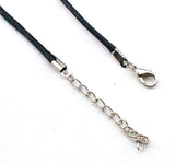 Stainless Steel Leather Necklace Pendant Lover Letter Initial Alphabet