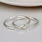 Sterling Silver Plated  Hoop Pierced Earrings L3