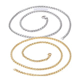 Stainless Steel Wheat Chain Necklaces Lobster Gold 17.7" 19.7"  45cm 3mm Z454