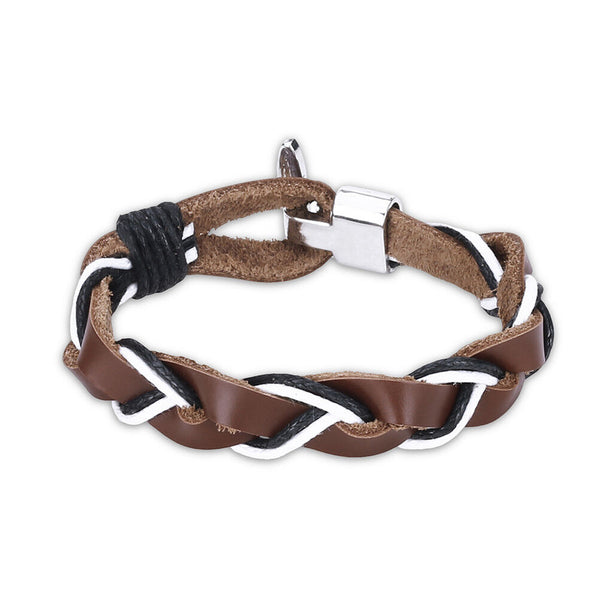 Leather Bracelet 8 Inches 10MM Toggle L486