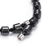 Magnetic Hematite Set Bracelets Necklace Magnetic Clasps 22.6"  P690