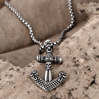 Stainless Steel Necklace Pendant Cross Biker Gothic 23" 3.5MM Lobster Clasp B226