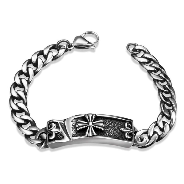 Stainless Steel Bracelet  8 Inches 10MM Lobster L401