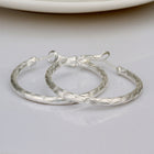 Sterling Silver Plated  Hoop Pierced Earrings L3